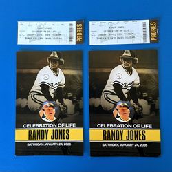 *(2) Randy Jones “Celebration of Life”  Programs & Tickets (Padres)