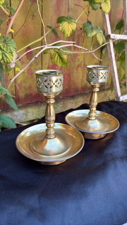Brass candle holders