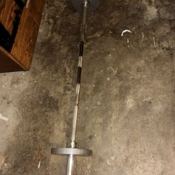 Weight Bar & 25 Ib 5 Ib Weights 
