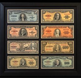 Colección de billetes cubanos antiguos .