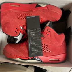 jordan 5 red suede 