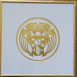 International Year World's People Framed Coast Salish Artist Susan A. Point Gold