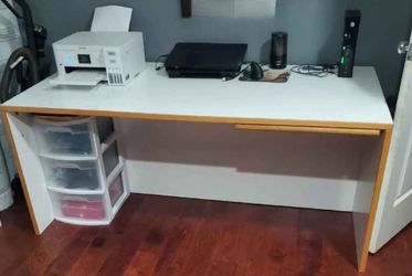 Large sturdy white desk