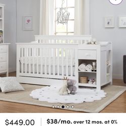 baby crib with changing table 