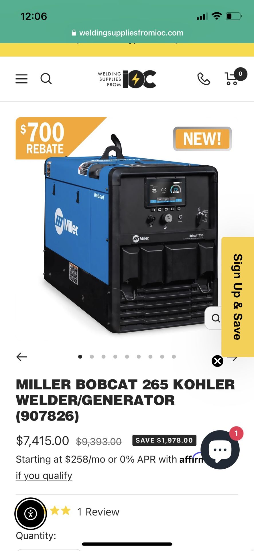 Miller Bobcat 265 