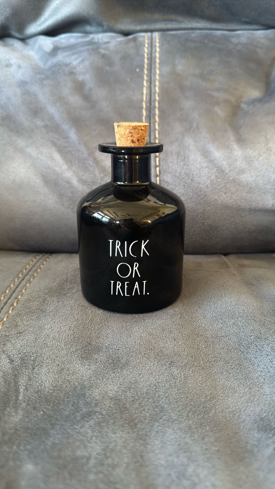 New Without Tags Rae Dunn Glass Potion Bottle With Cork Lid Trick Or Treat Halloween Decoration