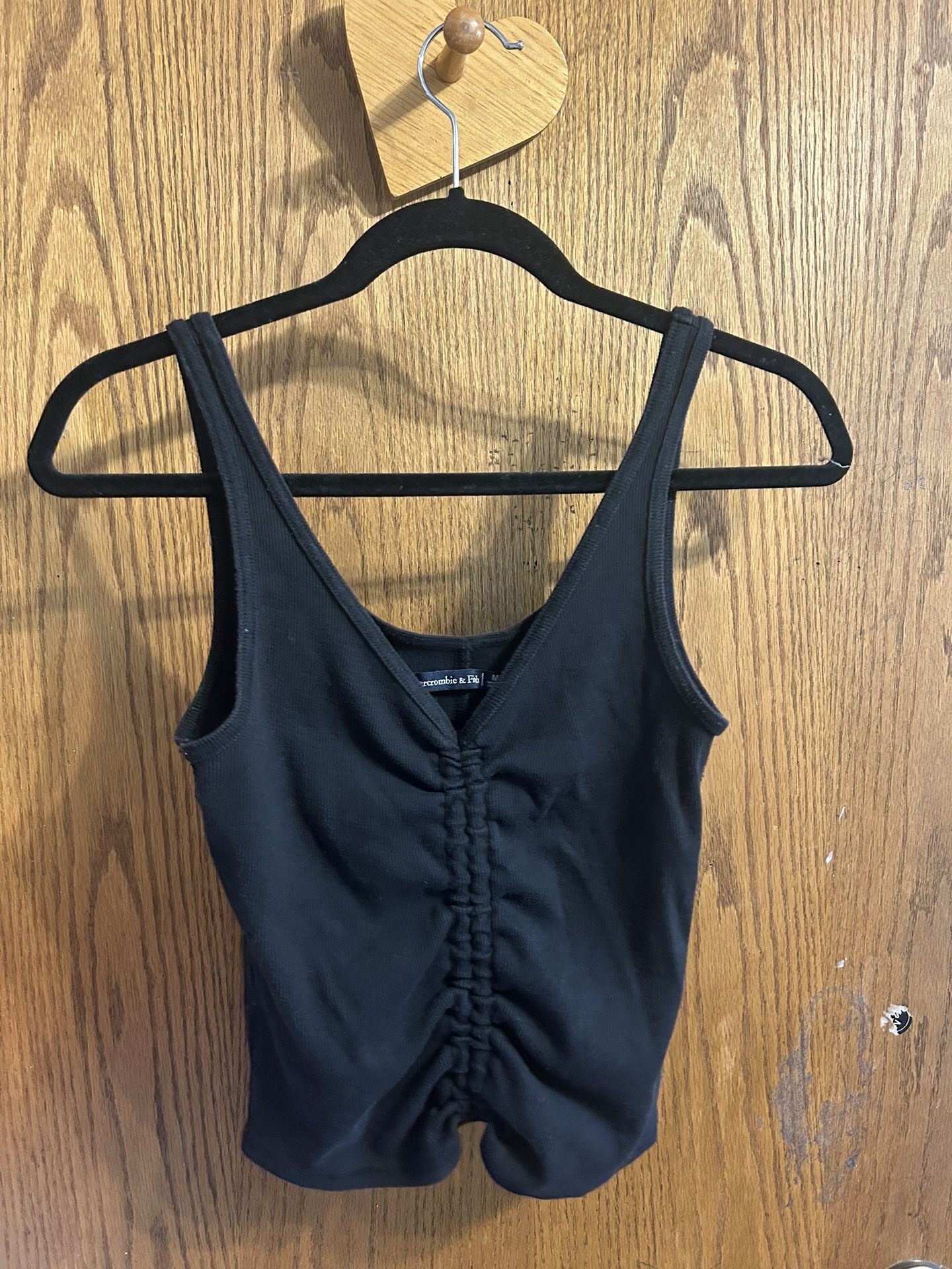 Abercrombie Black Cinched Tank - Medium
