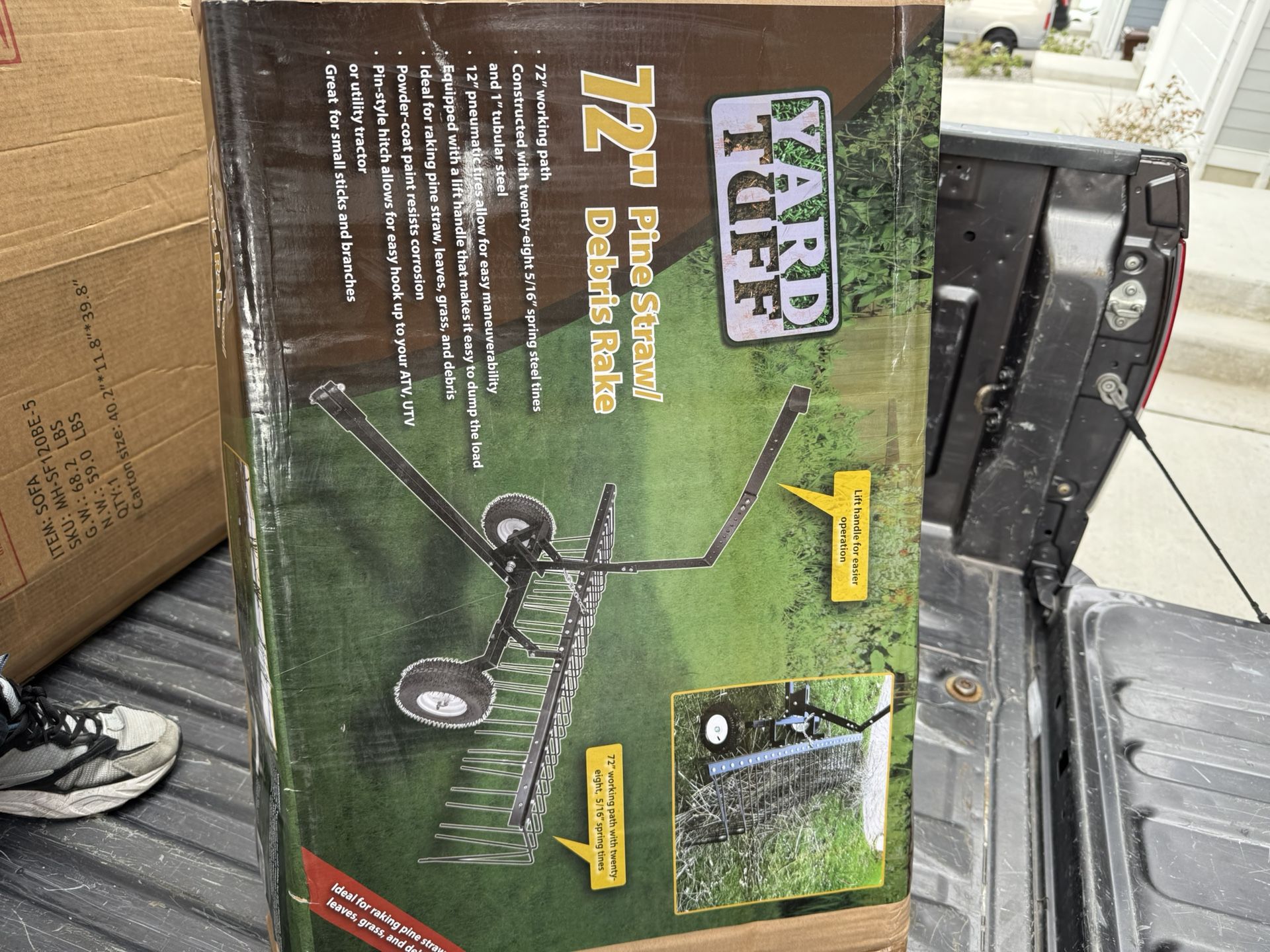 Brand New 72” Pine Straw/Debris Rake