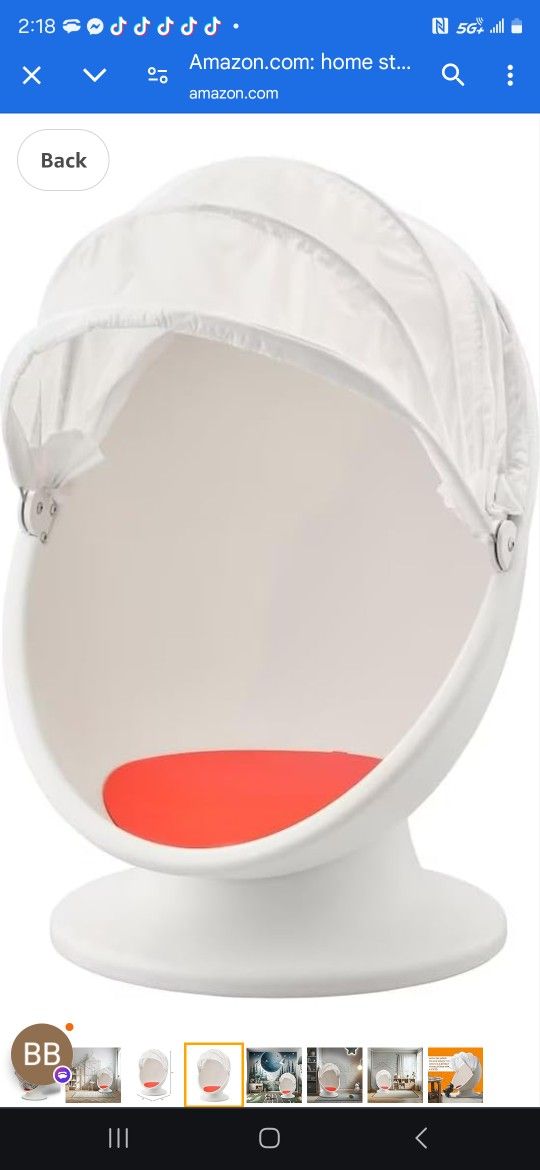 WHITE CHILD EGG CHAIR