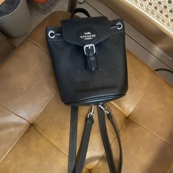 Black Coach Backpack