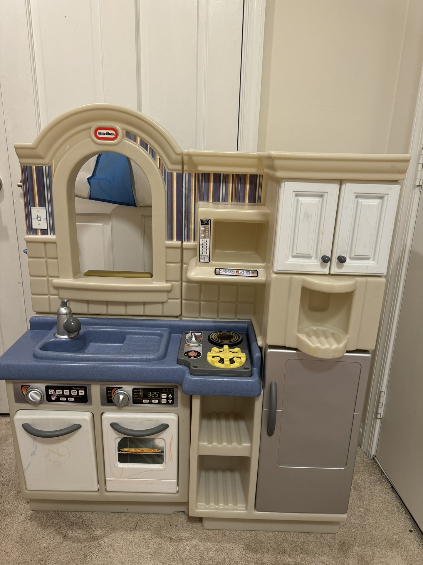 Play Kitchen + Play Food/Utensils + Grocery Cart