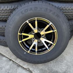 New 205-75-14inch Trailer Tires with Aluminum Rims.  In Stock.   Holiday special 