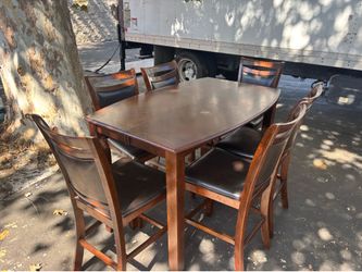 Counter Height Dining Table with 6 Chairs