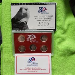 2005 SILVER PROOF QUARTER MINT SET