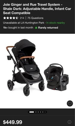 Joie Ginger and Rue Travel System – Shale Dark stroller