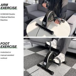 Mini Motorized Stationary Bike Electric Pedal Exerciser for Seniors Rehabilitation Training Under Desk Bike Pedal Exerciser for Home Gym Exercise
