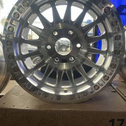 17x9 Kmc 445 6x139 -12 Machine Clear Coat