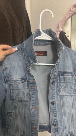 papaya light blue jean jacket