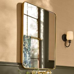 Rejuvenation C6452 Rounded Rectangle Metal Framed Mirror - $360 (West Loop)