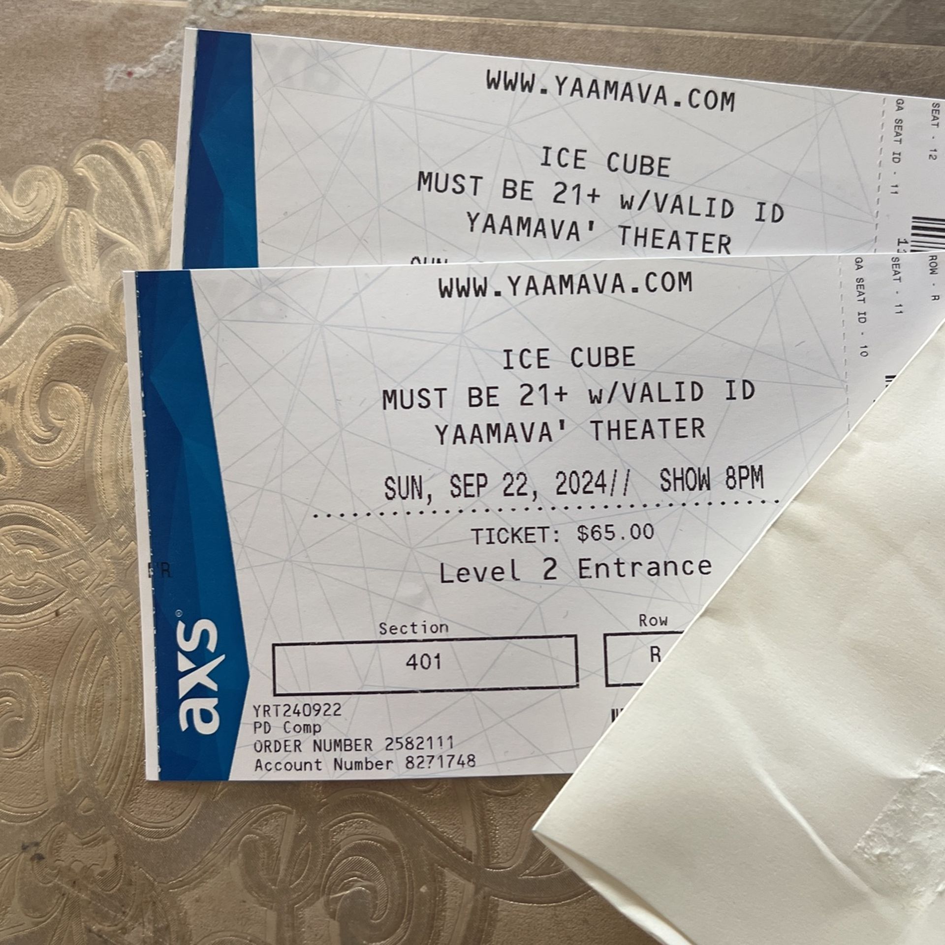 2 Tickets For Tonight
