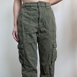 Forever 21 Army Green Cargo Joggers