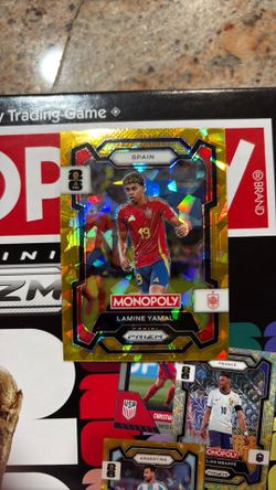 Panini Prizm Monopoly Lamine Yamal Gold Cracked Ice card