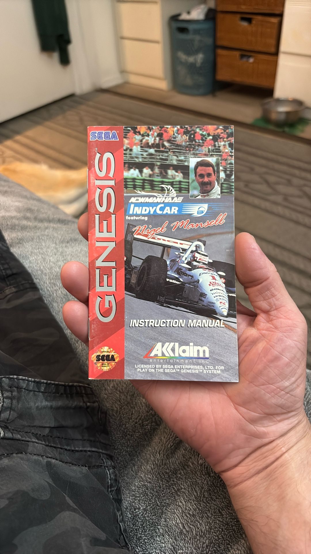 Sega Genesis Newman Haas Indy Car Manual Only
