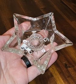 Glass Star shaped candle holder