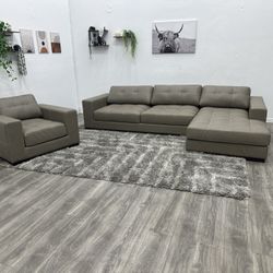 Leather Sectional Couch Set - Free Delivery 