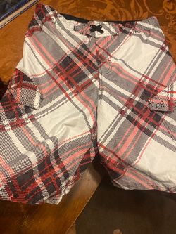 Vintage kids OP Plaid Board Shorts size XL youth kids