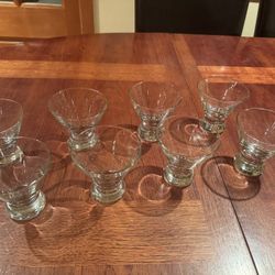 Weighted Bottom- Clear Cosmopolitan Martini 8oz  Cocktail Glasses; Set of 8