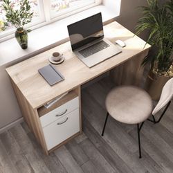 ⭐️Writing Desk – Home and Office Desk with Drawers and Open Shelf ⭐️