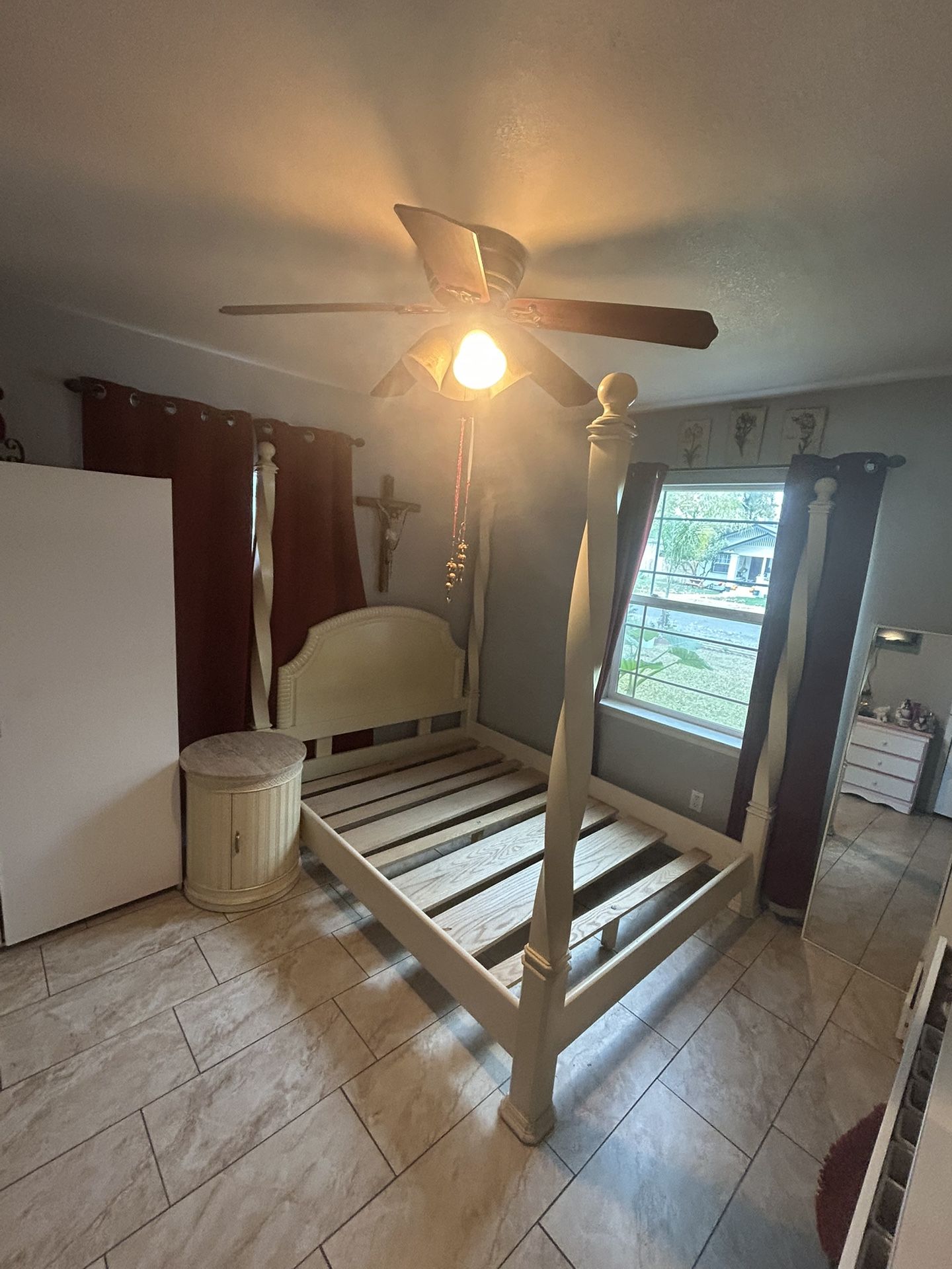 Queen  Bed Frame And Nightstanand  