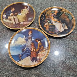 Norman Rockwell's By Knowles 3 Plates
