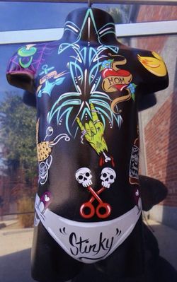 Custom Tattoo Painting Child Half Mannequin 