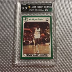 1990-91 Collegiate Collection Michigan State Earvin Magic Johnson HGA9.0