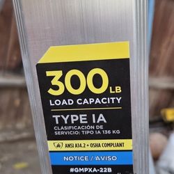 Gorilla ladder, 22 foot.
New used