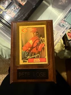 Pete Rose Signed Card