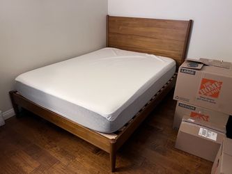 West Elm Mid-Century Modern Bed Frame Queen