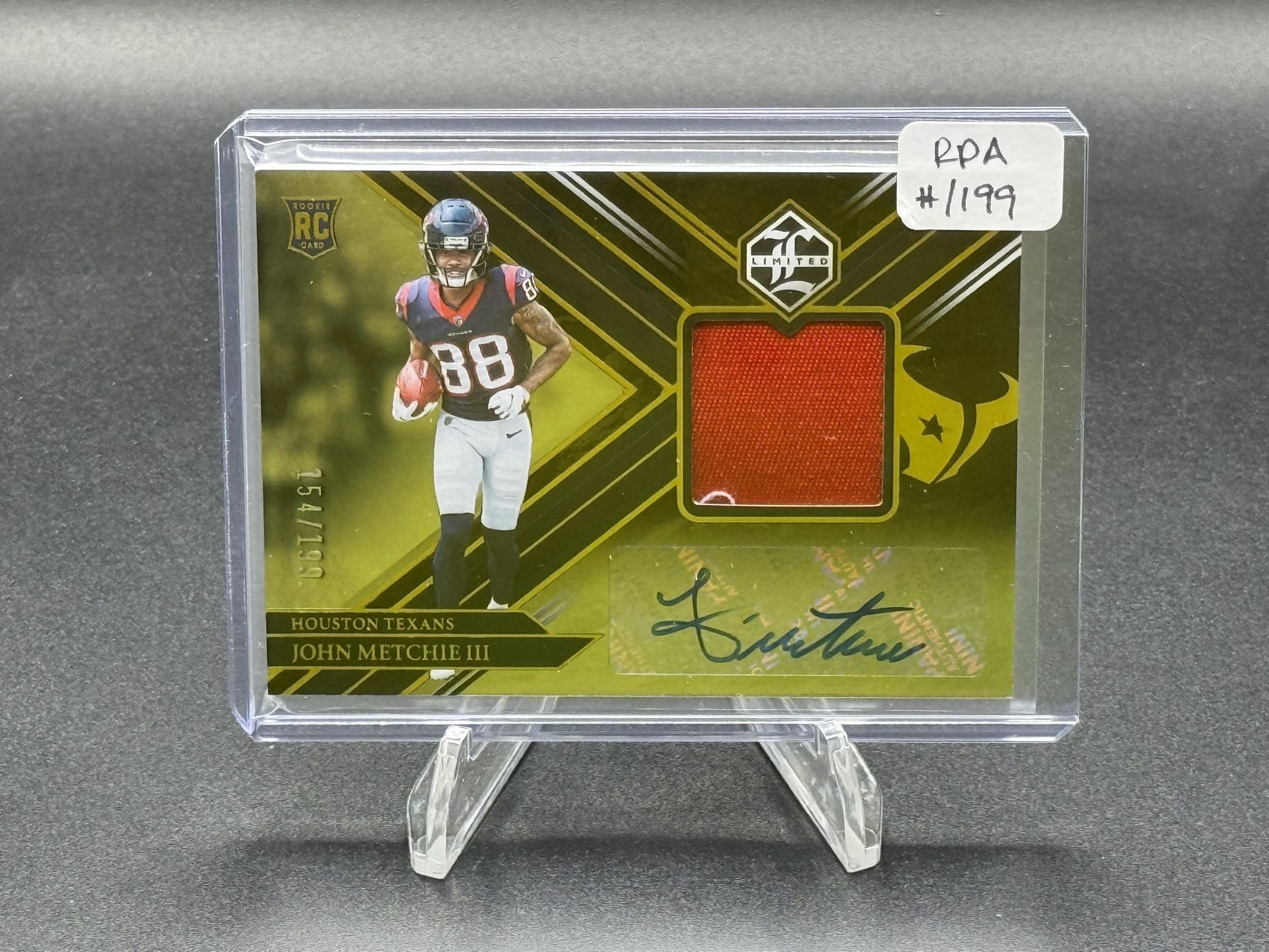 2022 Limited #116 John Metchie Rookie Patch Auto RPA #/199