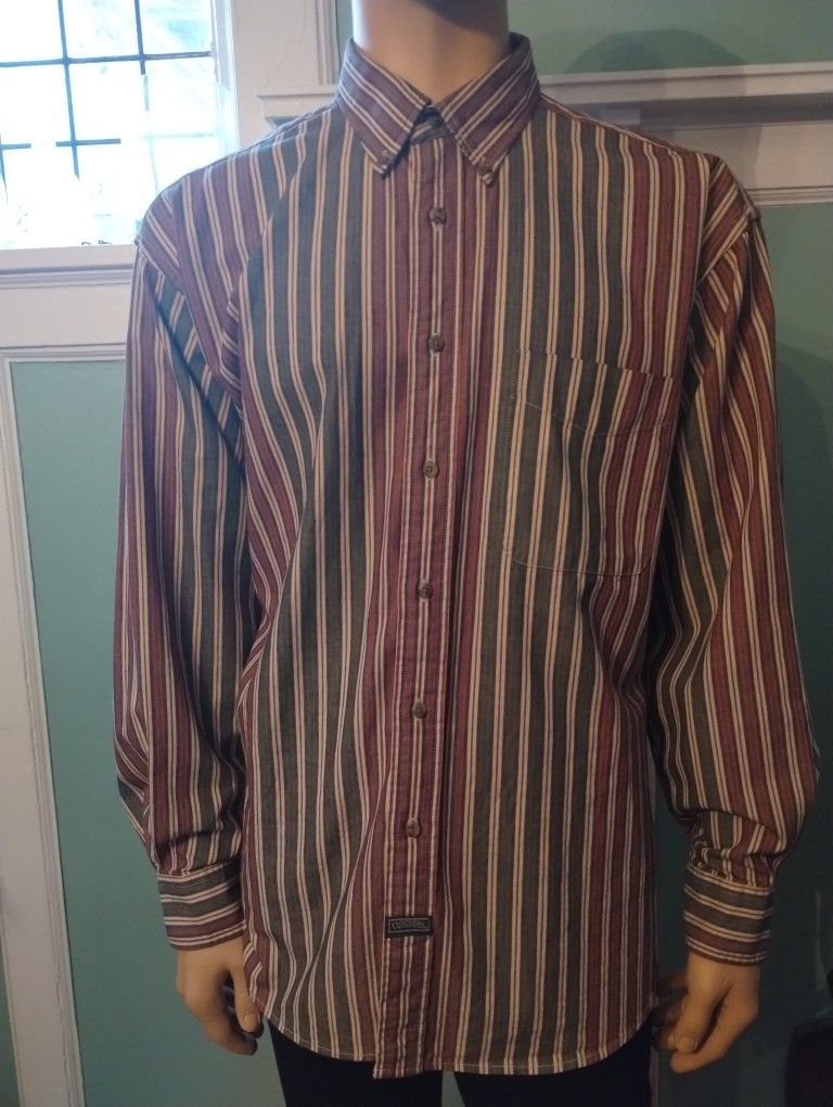 Dockers Men's Stripe Cotton Shirt Size L