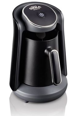 Arzum Okka Minio Automatic Turkish/Greek Coffee Machine, USA 120V Ul, black/Silver,4 cups