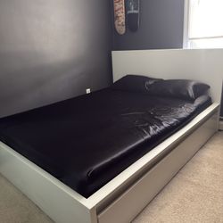 Ikea MALM High Queen Bed Frame with 4 Storage boxes