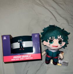 My Hero Academia Deku Plush Ramen Bowl