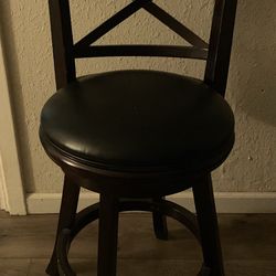 Wooden Swivel bar stool