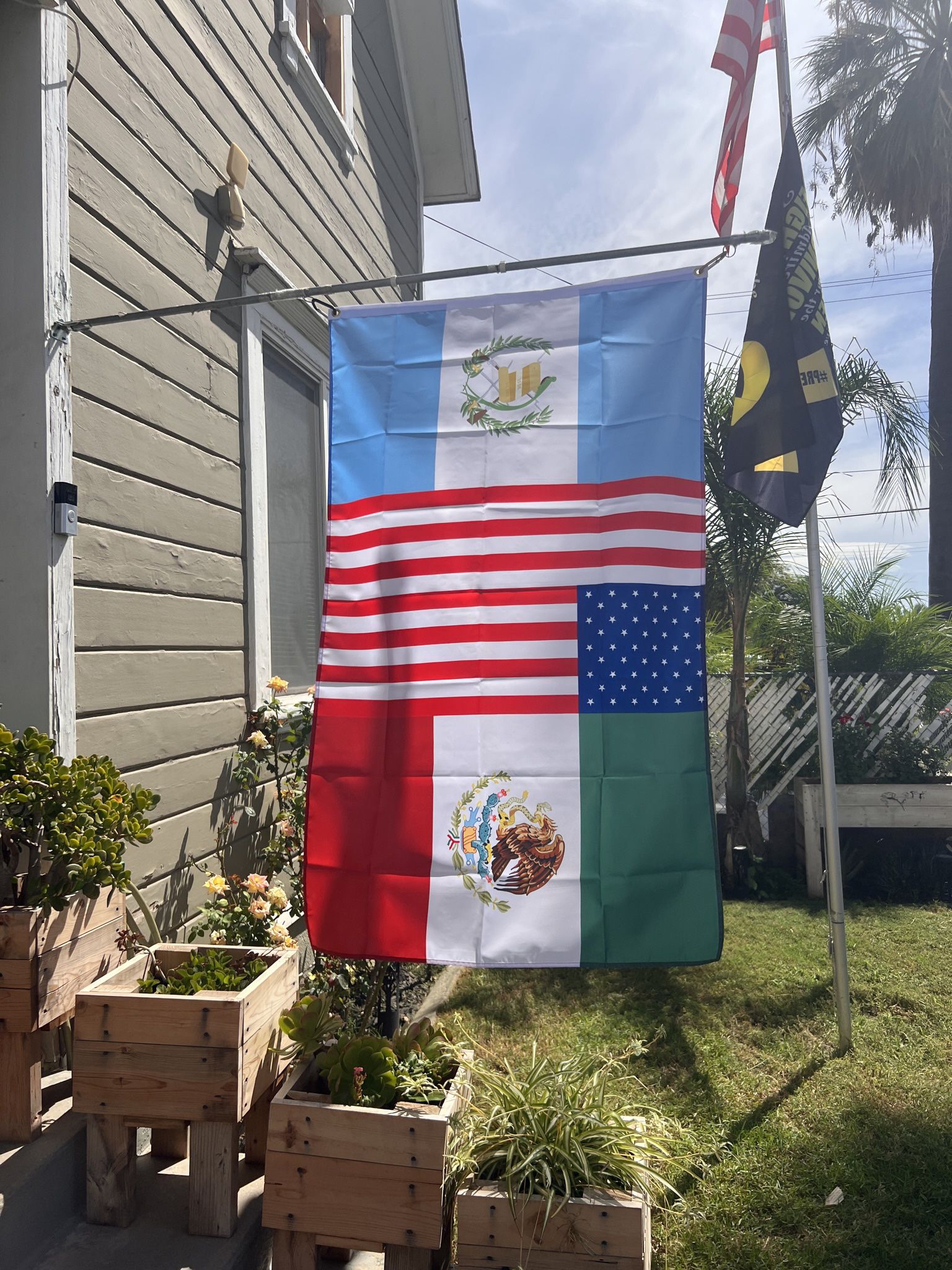 Guatemala USA México Flag Size 3ftx5ft 