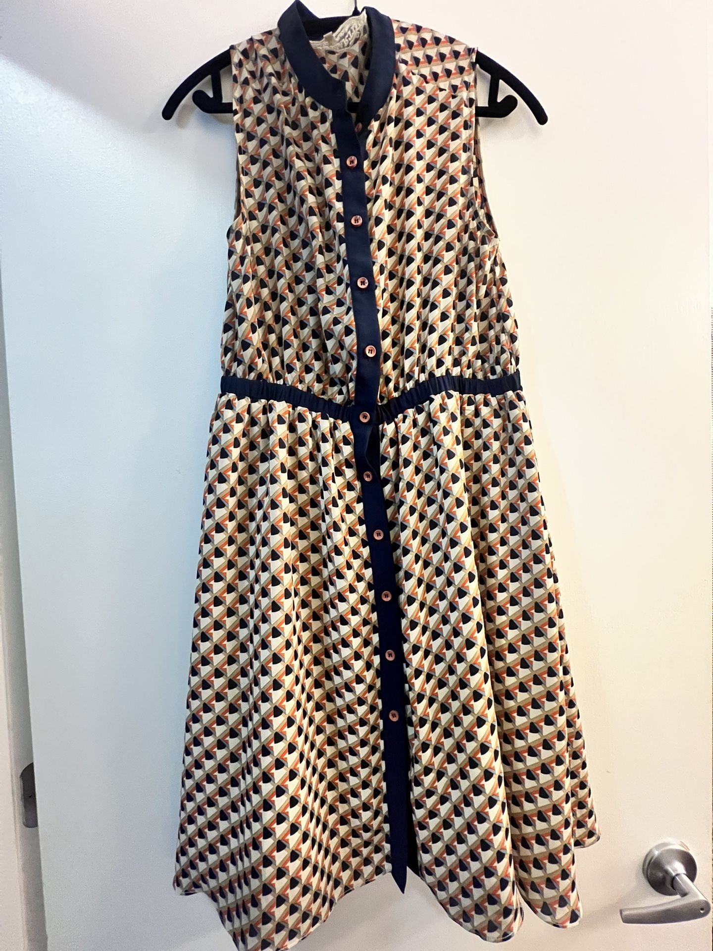 Pink Martini - Geo print Button Down Dress