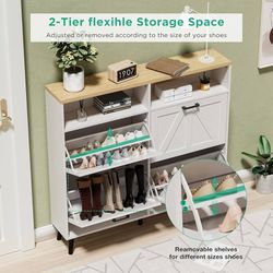 Shoe Cabinet With Shelves 