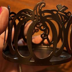 Bronze Pumpkin Candle Holder