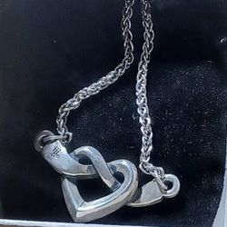 Vintage Retired James Avery Sterling Silver Love Knot Necklace With Extensions For Fit 